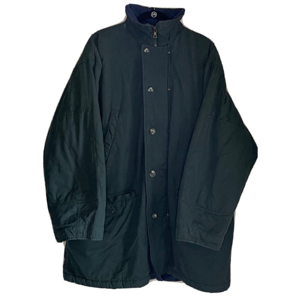 Vintage Faconnable Lined Hooded Green Jacket Coat Men’s Size Large